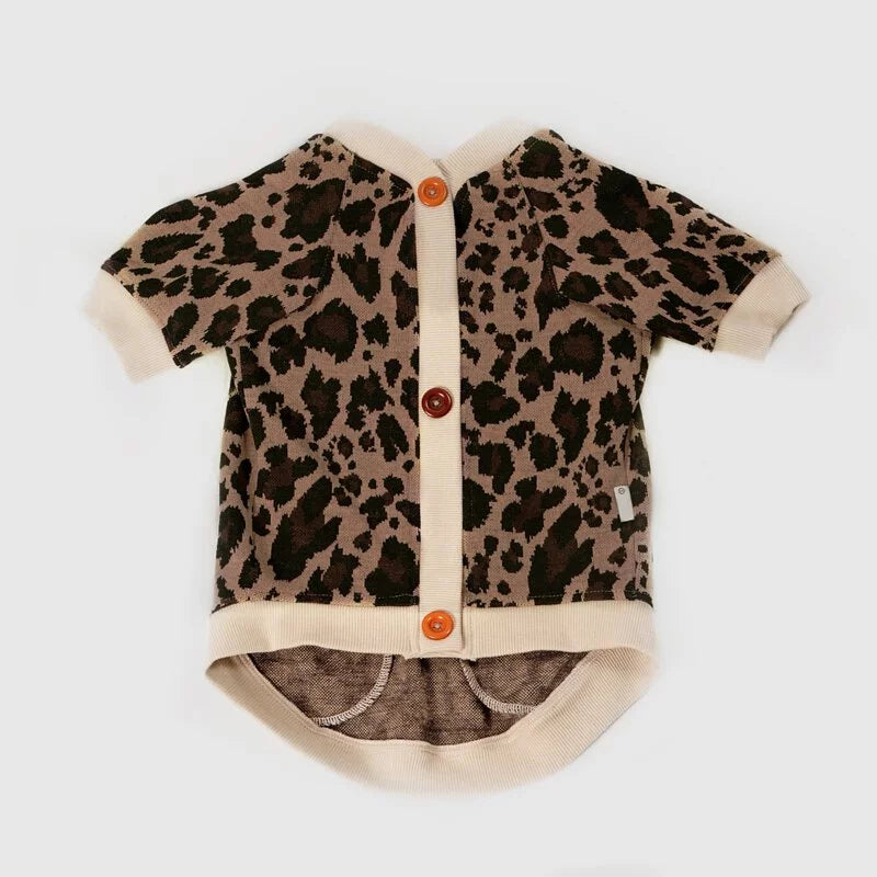 Sputnik Leopard Print Cardigan