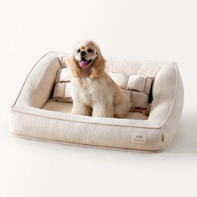 Pure Sleep All Season Pet Sofa Bed With Pillows | Shortie Friends