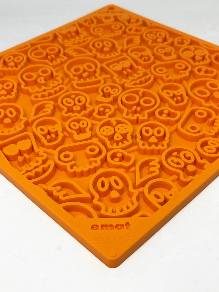 Sodapup Zombie Design Emat Enrichment Lick Mat - Orange | Shortie Friends