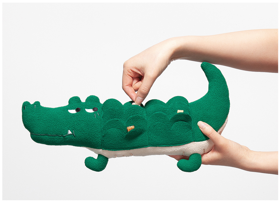 andblank Lazy Crocodile Nosework Toy - Plush Toy 4